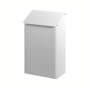 Afvalbak 7 liter RVS wit