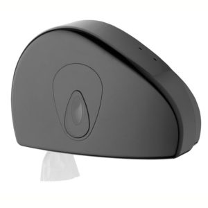 Jumboroldispenser mini + restrol kunststof zwart