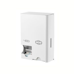 Maandverband- & tampondispenser klein RVS wit
