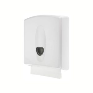 Handdoekdispenser midi kunststof wit