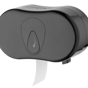 2rolshouder kunststof zwart (kokerloos)