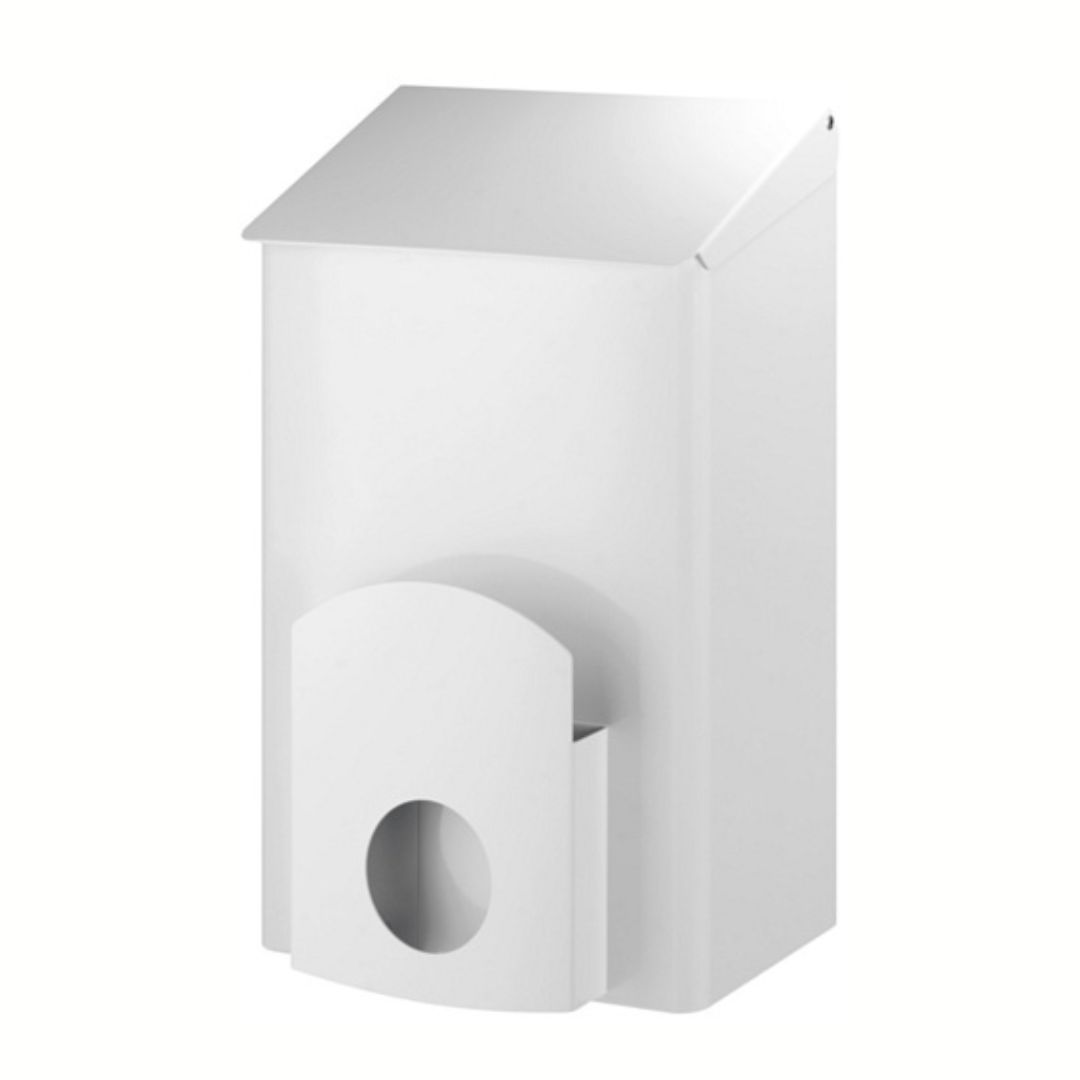 Hygiënebak 7 liter RVS wit