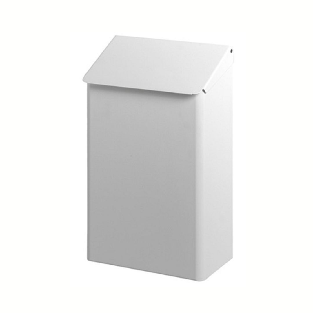 Afvalbak 7 liter RVS wit