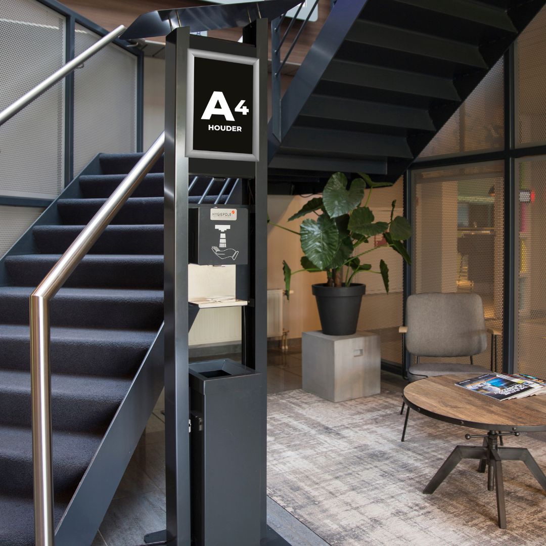 HygiePole Combi - A4 Houder - Antraciet - Afbeelding 2