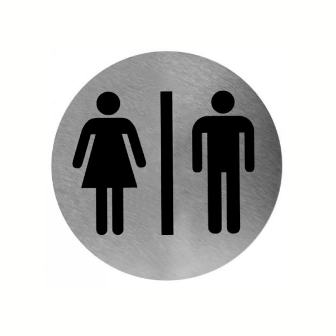 Pictogram man/vrouw RVS